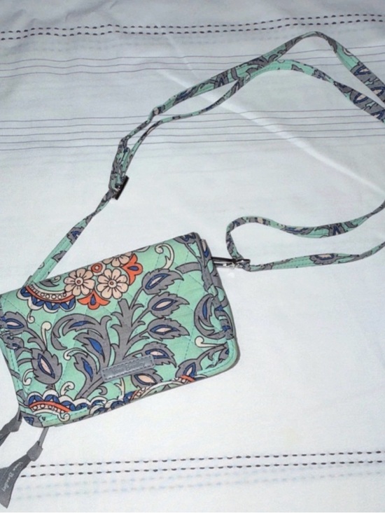 Vera Bradley Handbags - Vera Bradley Mint Floral Crossbody Bag with Adjustable Strap